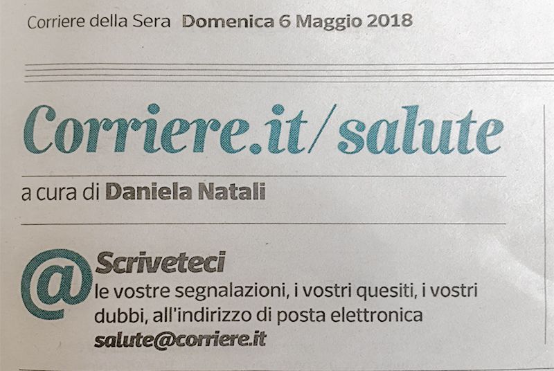 2018 Corriere Salute Portinaro Scoliosi e Bustino