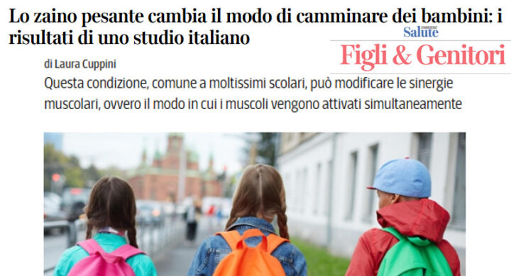 corriere salute zaino pesante studio ortopedico nicola portinaro
